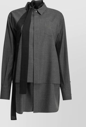 sacai knee-length shirt dress