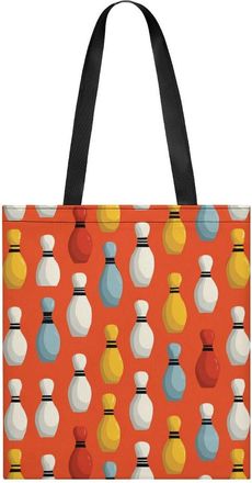 Generic Bowling Print Tote Bag for Women Men Shoulder Bags Purses Pouch Handbags