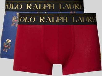 Ralph Lauren Trunks mit elastischem Logo-Bund im 2er-Pack in Rot, Größe XXL