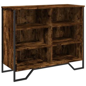 vidaXL Vidaxl - Aparador Madera De Ingenier&iacute;a Roble Ahumado 91x35,5x74,5 Cm