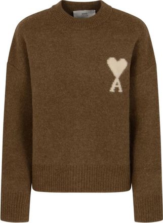 Ami De Coeur Ronde Hals Trui - Dames - Ronde hals truien - Beige - M - Wol - Truien & Vesten