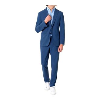 HUGO BOSS Kostuums, Heren, Blauw, M, P-Huge Softshell Jas