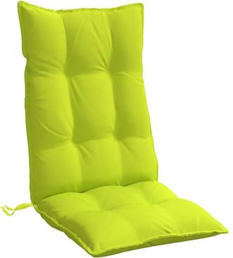 vidaXL Cojines De Silla Respaldo Alto 4 Uds Tela Oxford Verde Brillo Vidaxl