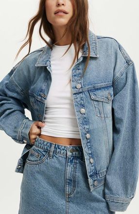 Cotton On Womens Original Denim Jacket in Sunset Blue at Nordstrom, Size Xx-Small