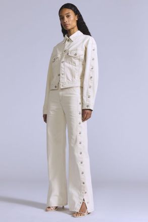 Levi's Pantalones Shank - Mujer - 27X30 - Blanco / Cream Cloud Moj