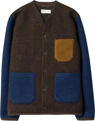 Universal Works C&aacute;rdigan de Lana y Forro Polar - Knitwear - Hombre - Multicolor - XL