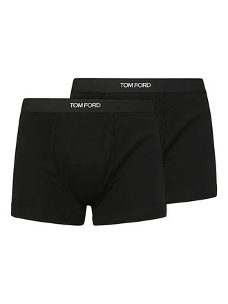 Tom Ford Slip con banda logo - Nero