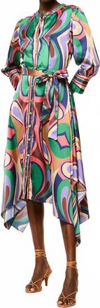 Misa Solmaz Midi Dress In Butterfly Mirror