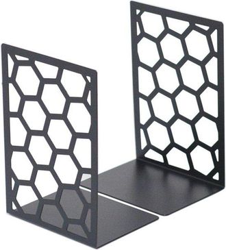 OEM Juego De 2 Sujetalibros, Sujetalibros Decorativos De Hierro En Forma De L, Antideslizantes Y Resistentes A La Corrosi&oacute;n, 17,5 X 12 X 9,5 Cm