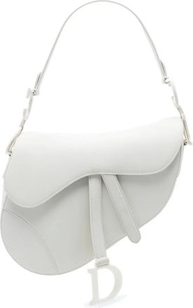 Dior 2019 Ultra Matte Calfskin Saddle Bag shoulder bag - women - Calf Leather - One Size - White