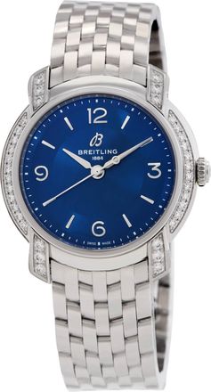 Breitling Premier Quartz Diamond Blue Dial Ladies Watch A77330671C1A1