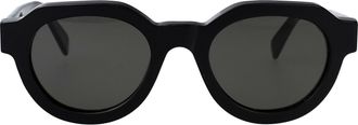 Retro Superfuture Round Sunglasses Ny2 Black