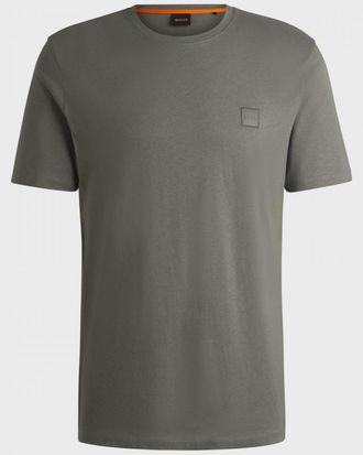 Boss Orange by Hugo Boss BOSS Orange Tales Heren Katoen-Jersey T-shirt Met Logo Patch