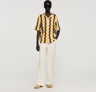 Sandro Printed linen shirt