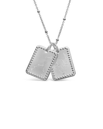 Sterling Forever 14K Over Silver Taurus Zodiac Tag Necklace