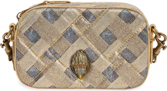 Kurt Geiger Kensington Leather Camera Bag in Gold Combo at Nordstrom Rack