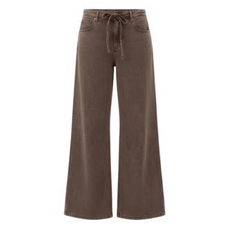 Goldgarn Denim K4 Wide Leg Jeans - Dames - Jeans - Bruin - Maat: W29 Katoen