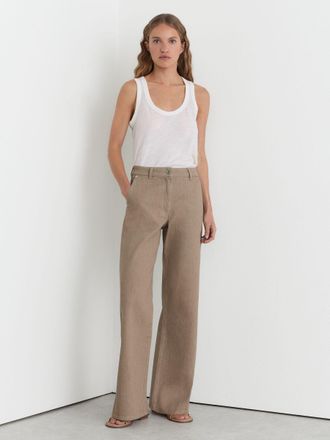 Reiss Sand Petite Wide-leg Jeans, 28