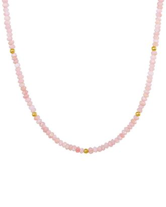 Jewelmak 14K Pink Opal Necklace