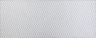 Beliani Beliani - Alfombra De Poli&eacute;ster Blanco Gris 80 X 200 Cm Patr&oacute;n Chevron Recibidor Saikheda