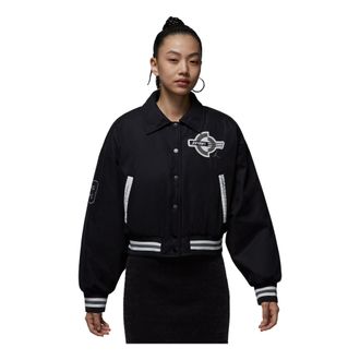 Nike Jordan (WMNS) Air Jordan Brooklyn Therma-Fit Varsity Jacket Black HV0404-010