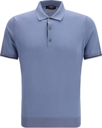 Moorer Polo de Algod&oacute;n - Tops - Hombre - Azul - L