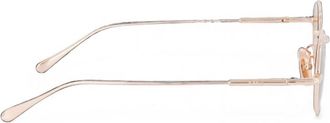 Chlo&eacute; Gold-Tone Metal Round Sunglasses - Gold