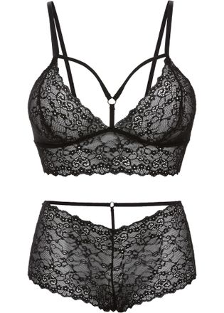 Bonprix B&uuml;stenhebe BONPRIX, Damen, Gr. 32/34 (XS), N-Gr, schwarz, Obermaterial: 90% Polyamid, 10% Elasthan. Unterteil: 90% Polyamid, 10% Elasthan, unifarben, 