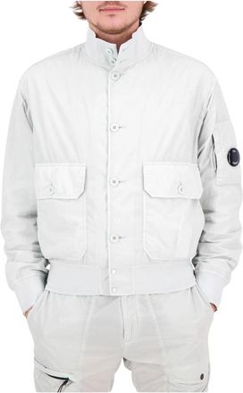 C.P. Company Chrome-R Knoopjas - Heren - Zomerjassen - Grijs - 2XL - Nylon - Jassen
