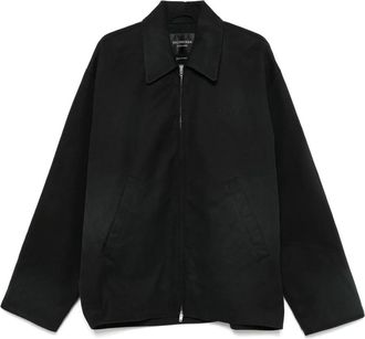 Balenciaga Zwarte katoenen jas met rits van Balenciaga - Heren - Zomerjassen - Zwart - S - Katoen - Jassen