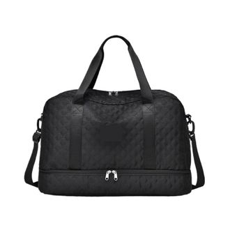 Generic Compatible For Lightweight Luggage Bag, Large Capacity Travel Duffle Gym Tote Bags, Shoulder Weekender Overnight(Black)