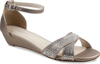 Touch Ups Iris Sandals Champagne Rhinestone Ankle Strap RHS7866