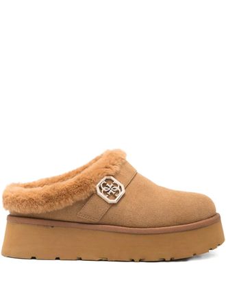 Guess Co 45mm Dolmana platform mules - Brown