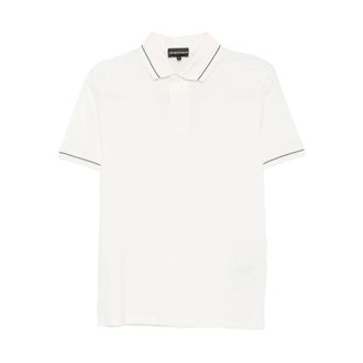 Emporio Armani Logo Cotton Polo Shirt - male - Emporio Armani - Polo Shirts - White - 3XL - Tops