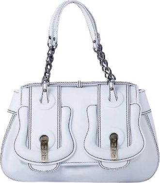 Fendi Pre-owned Shoulder Bag - Dames - Vintage Handtas - Wit - ONE Size - Leer - Vintage