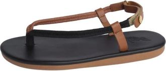Ancient Greek Sandals Sandalo Infradito ZOI bicolore - Dames - Sandalen - Bruin - 37 EU - Leer - Schoenen