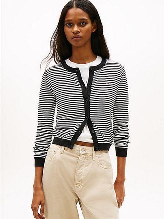 Tommy Hilfiger Ribbed Slim Crew Neck Cardigan