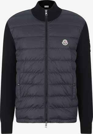 Moncler Wattierter Stehkragen-Cardigan aus technischem Gewebe