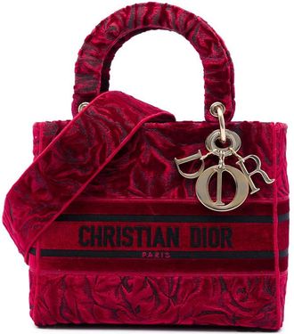 Dior Pre-owned Dior Medium Embroidered Velvet Roses Lady D Lite Ladies 3JJTJGW50JRD79Y0