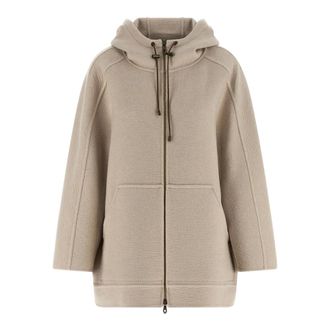 Max Mara Gradi Sweatshirt Coat - female - Max Mara - Zip-throughs - Beige - 2XS - Sweatshirts & Hoodies