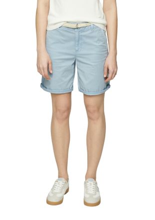 s.Oliver Chinoshorts S.OLIVER, Damen, Gr. 36, N-Gr, blau (pastel blau), Obermaterial: 98% Baumwolle, 2% Elasthan, unifarben, regular fit kniefrei, Hosen Chinos