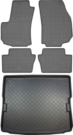 OEM Juego De Alfombrillas De Goma Para Coche Y Maletero Para Opel Zafira B Ii Van (5 Puertas) Desde Mayo De 2005 Hasta 2014
