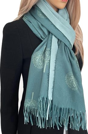 The Accessory Co. Tree Life Scarf Shawl Wrap - Ladies Scarves, Blanket Scarf, Tree Of Life Shawl Scarf, Large Long Winter Scarfs Women Pashmina Scarf, Scarf Face Mask, 