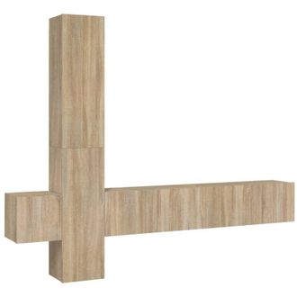 vidaXL Set De Muebles Para Tv 5 Pzas Madera Contrachapada Roble Sonoma Vidaxl
