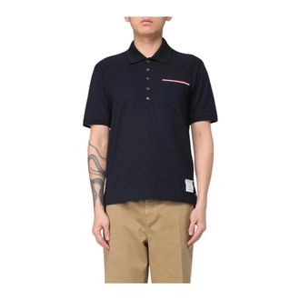 Thom Browne Heren, Tops, Blauw, Maat: XL Katoen