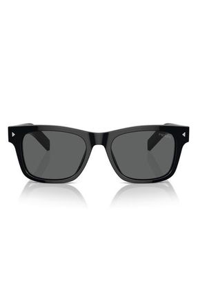 Prada 54mm Rectangular Sunglasses in Black at Nordstrom