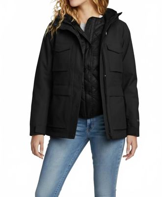 Eddie Bauer Three In One Down Inner Liner Jacket In Black