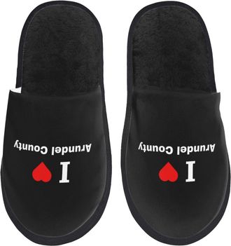 Generic Sliders I Love Arundel County Lightweight Cotton Slippers Fluffy Slippers For Winter Indoor Home L