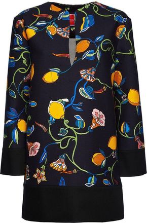 La DoubleJ floral-print shift dress - women - Cotton - S - Black