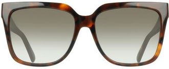 Ferragamo 58mm Rectangular Sunglasses in Tortoise at Nordstrom